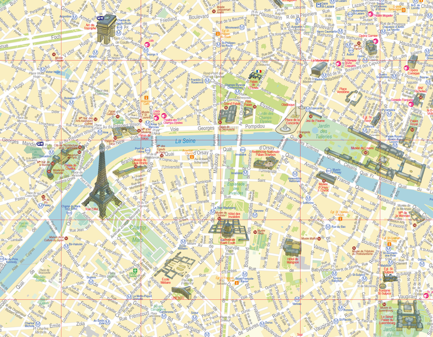 Plan illustré Paris