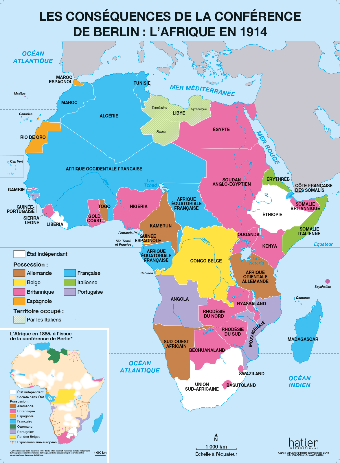 Carte murale Afrique - Hatier
