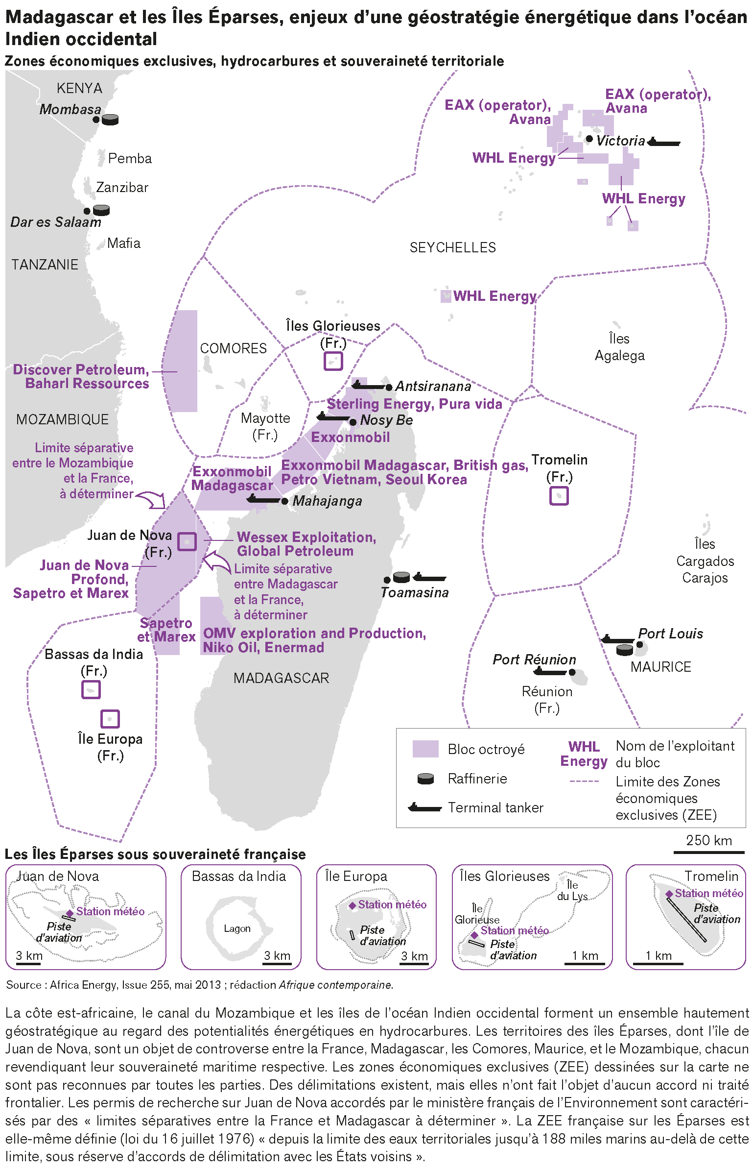 Iles Eparses - Revue Afrique Contemporaine EdiCarto agence de cartographie spécialisée