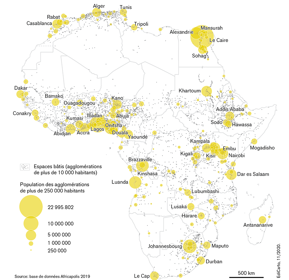 Les Villes africaines - Revue Afrique Contemporaine - EdiCarto agence de cartographie spécialisée