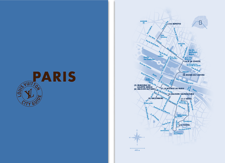 Flânerie Paris - Louis Vuitton City Guide - EdiCarto - agence de cartographie spécialisée - Edition - Guide touristique