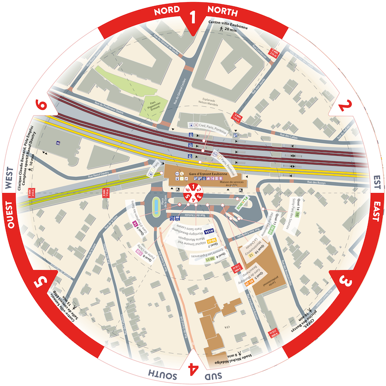 Plan d'orientation circulaire Gouvernail - TRANSDEV