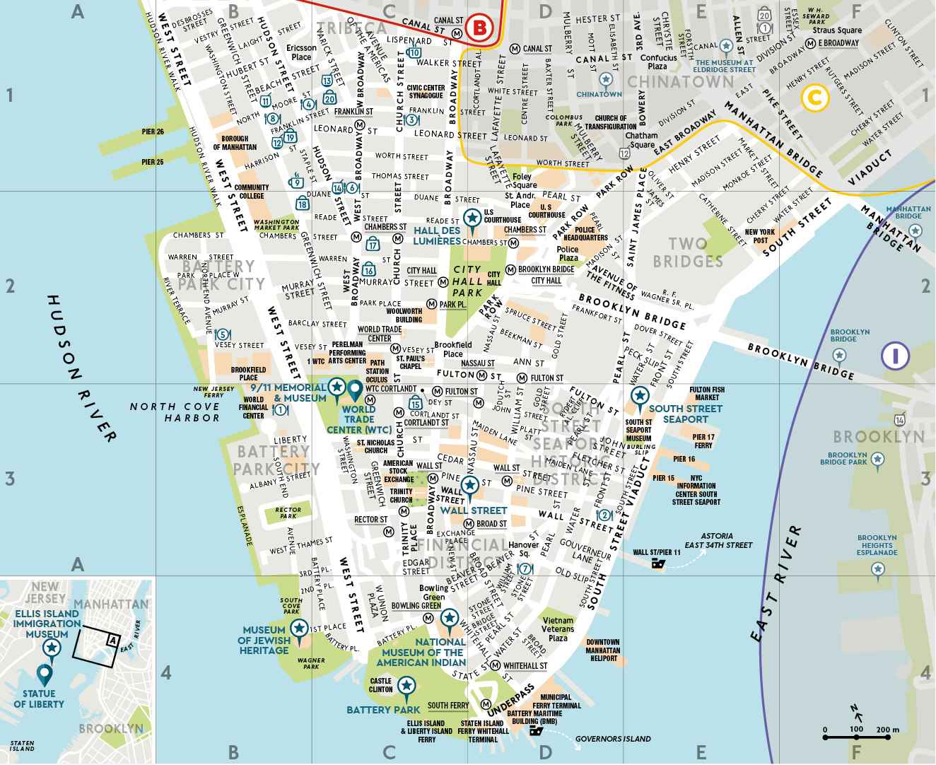 Quartier New York - Cartoville Gallimard - EdiCarto - agence de cartographie spécialisée - Edition - guide touristique