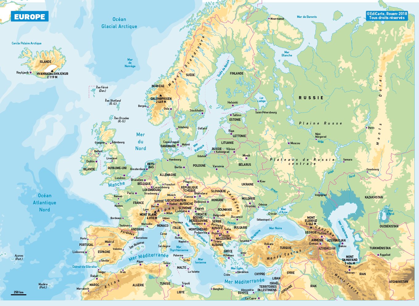 Europe - EdiCarto - agence de cartographie spécialisée - Communication - agenda et calendrier