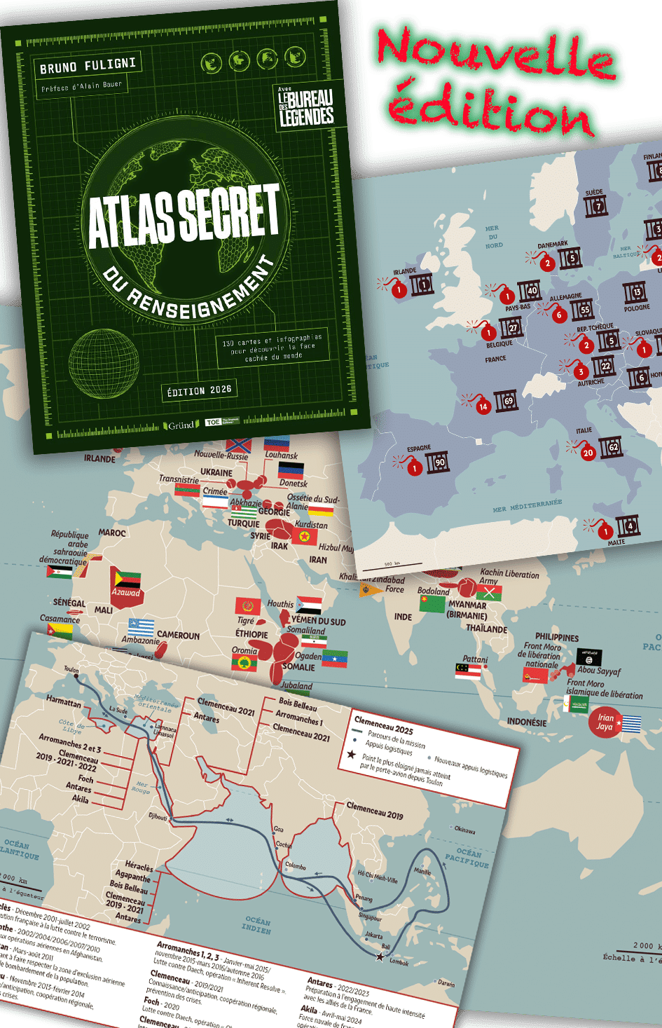 Atlas secret du renseignement, Bureau des Légendes aux Editions Gründ - EdiCarto