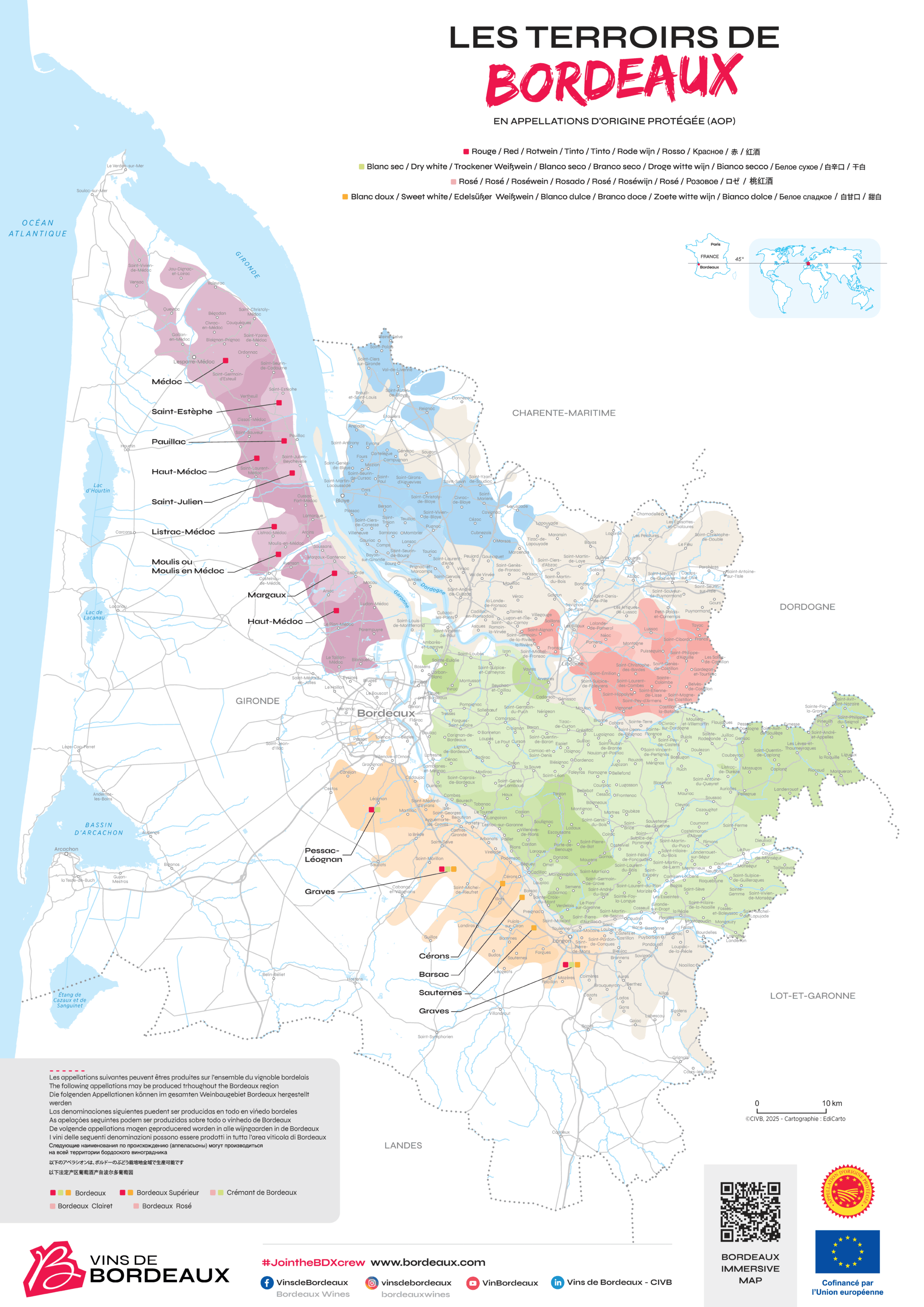 Carte des terroirs de Bordeaux, CIVB