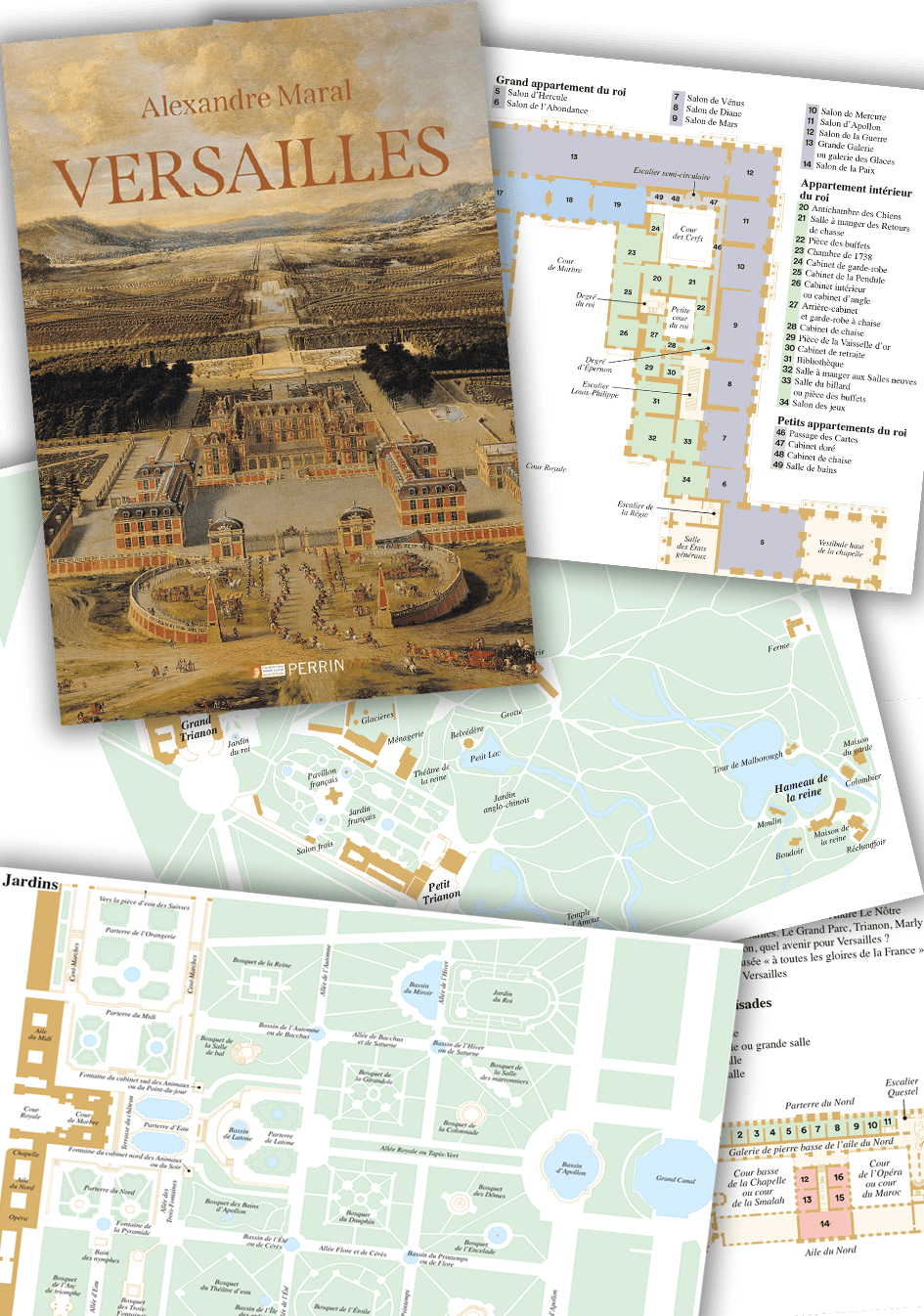 Plans du Château et du domaine de Versailles, Editions Perrin