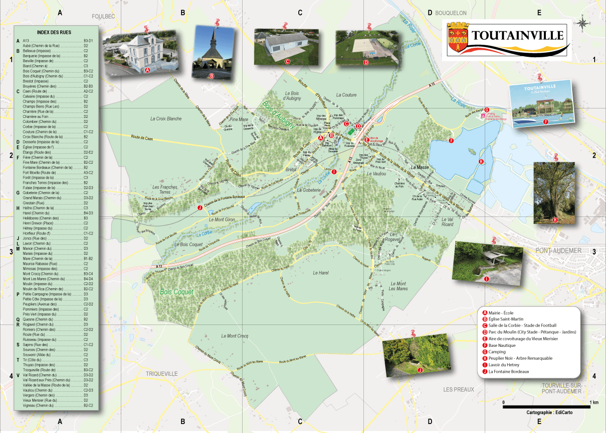 Plan de ville de Toutainville