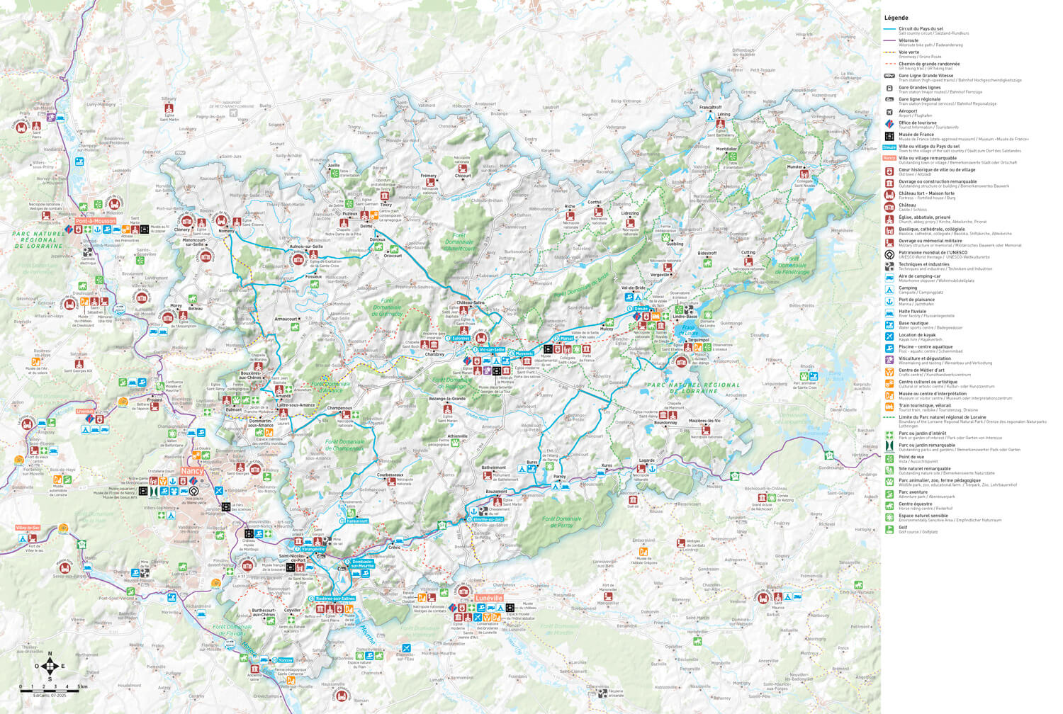 Carte du pays de l'or blanc, Comité Départemental du Tourisme de Meurthe et Moselle